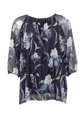 STI sininen kuviollinen pusero