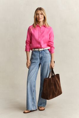 Gant pinkki paitapusero pellavaa