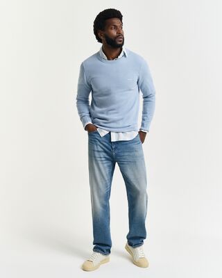 Gant vaaleansininen puuvillaneule