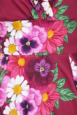 Hearts & Roses upea luumunsävyinen kukkakuvioinen kellohelmamekko