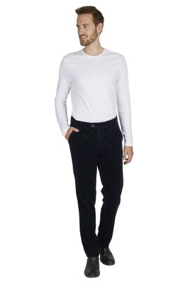 Club Comfort tummansininen vakosamettihousu