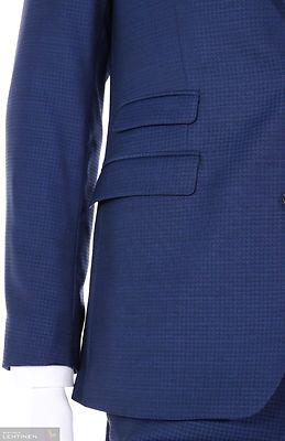 Turo sininen suora housu ruutukuosi