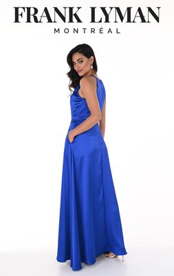 Frank Lyman pitkä sähkönsininen juhlamekko