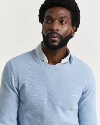 Gant vaaleansininen puuvillaneule