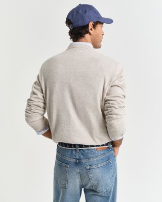 Gant vaalea hiekansävyinen puuvilla neule