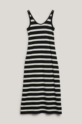 Gant mustavalkoraidallinen hihaton jerseymekko