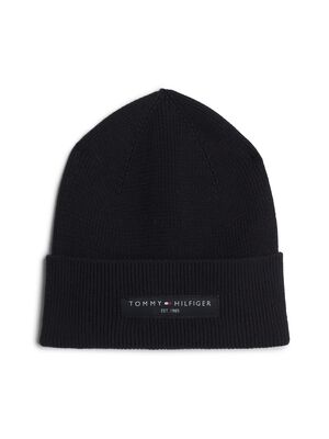 Tommy Hilfiger musta neulepipo puuvillaa