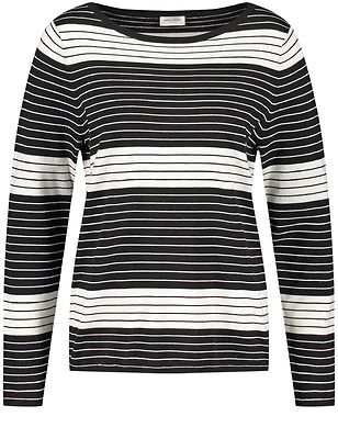 Gerry Weber mustavalkoraidallinen neulepusero