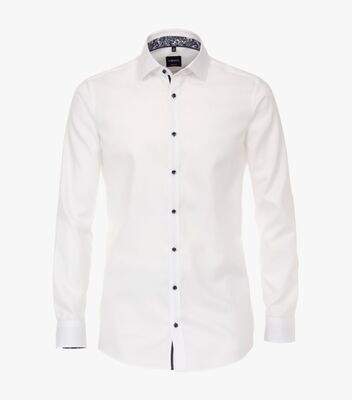 Venti valkoinen body fit kauluspaita