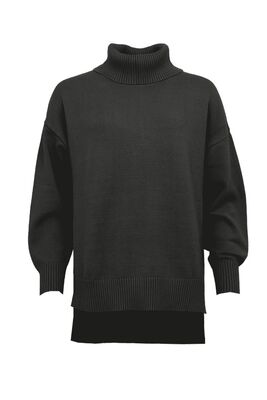 STI väljästi istuva musta neulepusero