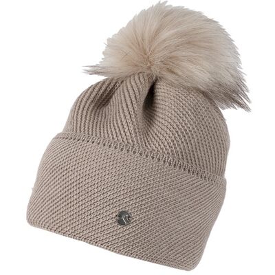 Salon beige merinovilla pipo tupsulla