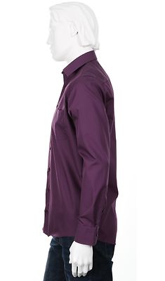 Casamoda luumunvärinen modern fit kauluspaita