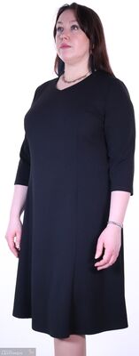 Shenina musta hihallinen kellohelma mekko