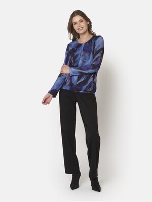 Signature sininen kuviollinen trikoopusero