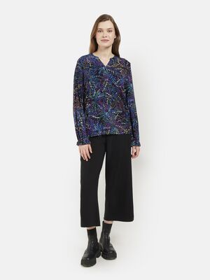 Signature sininen kuviollinen trikoopusero