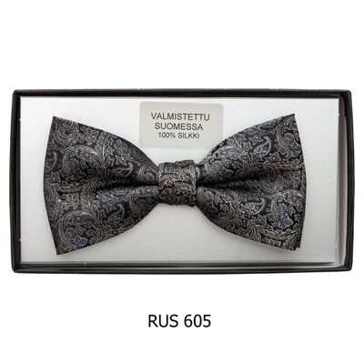 Matex sininen köynnöskuosinen silkkirusetti