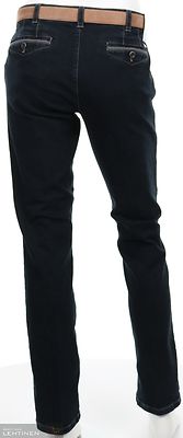 Meyer tummansininen puuvilla housu