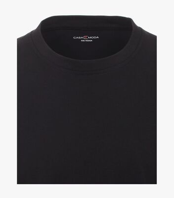 Casamoda musta o-aukollinen t-paita 2kpl/pakkauksessa