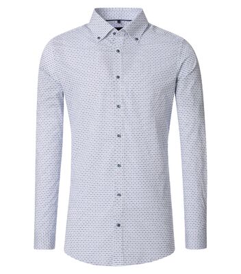 Venti body fit valkoinen pienikuvioinen kauluspaita