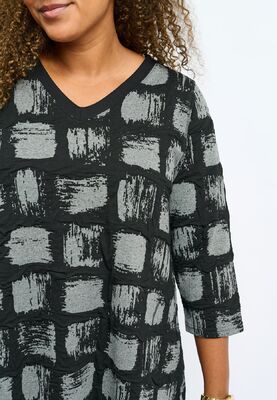 Pont Neuf musta/harmaa kuviollinen tunika