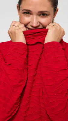 Pont Neuf kirkkaanpunainen tunika