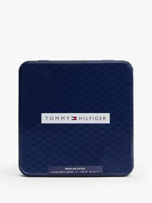 Tommy Hilfiger tummansininen sukka 4kpl/pakkaus
