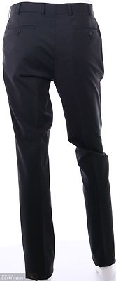 Turon tummanharmaa klassinen suorahousu