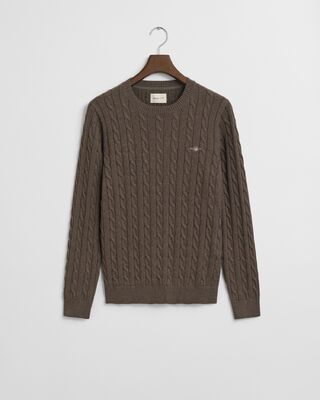 Gant ruskea palmikkoneulepusero