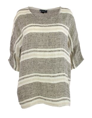 Boheme raidallinen väljä pellavapusero