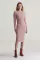 Gant vaaleanpunainen palmikkoneulemekko