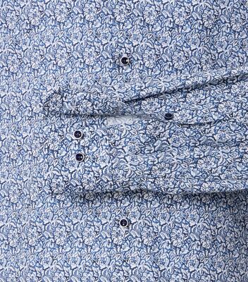 Venti Modern Fit sininen kuviollinen kauluspaita