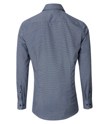 Venti sinikuvioinen modern fit tuplakauluspaita