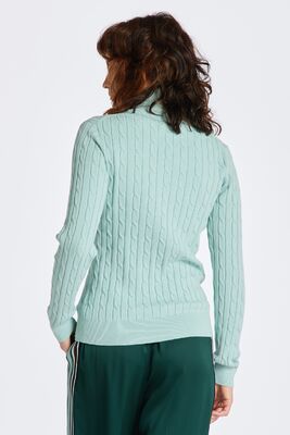 Gant vaaleanvihreä palmikkoneule poolo