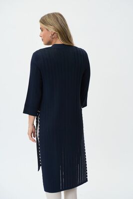 Joseph ribkoff tummansininen niittisomisteinen neuletakki