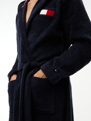 Tommy Hilfiger tummansininen unisex froteekylpytakki