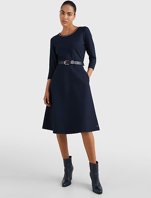 Tommy hilfiger tummansininen kellohelma mekko