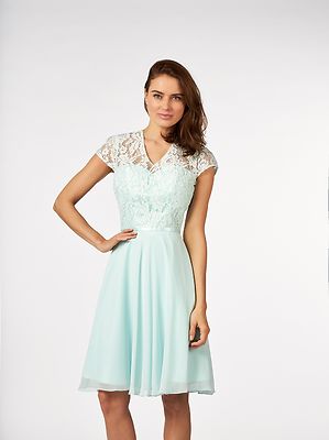 Vaaleanvihreä lyhyt juhlamekko Fashion New Yorkin mallistosta