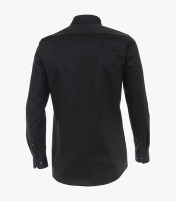 Venti musta body fit kauluspaita