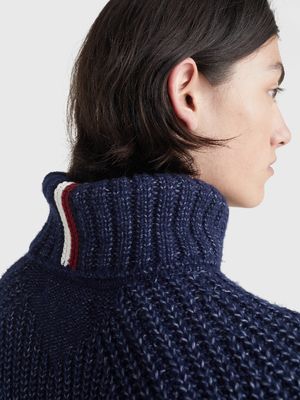 Tommy hilfiger tummansininen paksu neulepusero