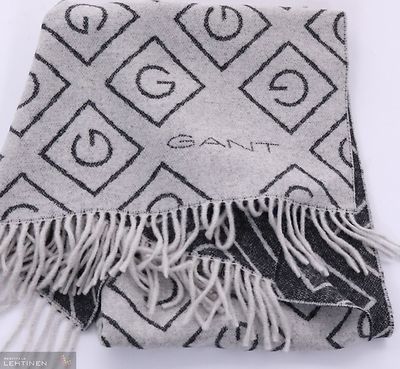 Gant harmaa logo kuviollinen huivi