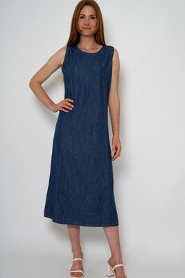 M.X.O hihaton midi mittainen farkkumekko