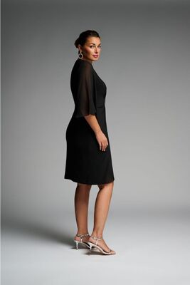 Joseph Ribkoff musta juhlamekko sifonkihihoilla