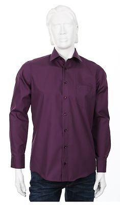 Casamoda luumunvärinen modern fit kauluspaita