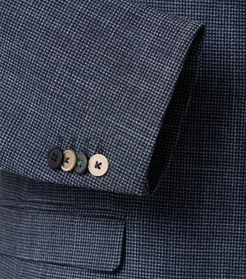 Venti sininen pieniruutuinen jersey  irtotakki