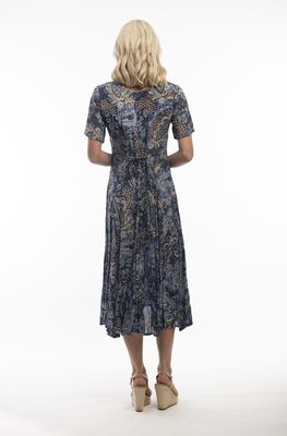 Orientique sininen lyhythihainen kesämekko