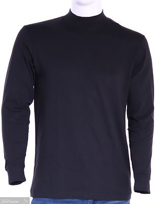 Ragman musta puuvillatrikoo poolopaita