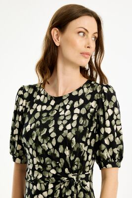 In Front vihreä kuvioinen mekko