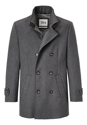 S4 harmaa nuorekas villakangastakki