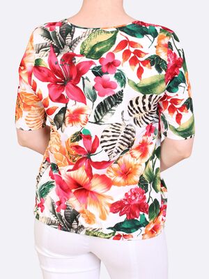 Lea H kukkakuosinen t-paita