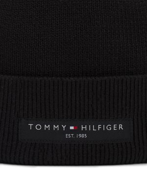 Tommy Hilfiger musta neulepipo puuvillaa